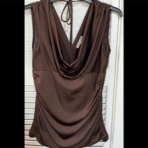 Moa Moa Short Sleeves Ruffle on sides V-Neck Front/Back